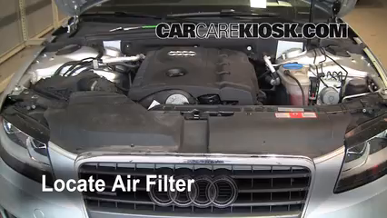 2009 Audi A4 Quattro 2.0L 4 Cyl. Turbo Air Filter (Engine) Replace